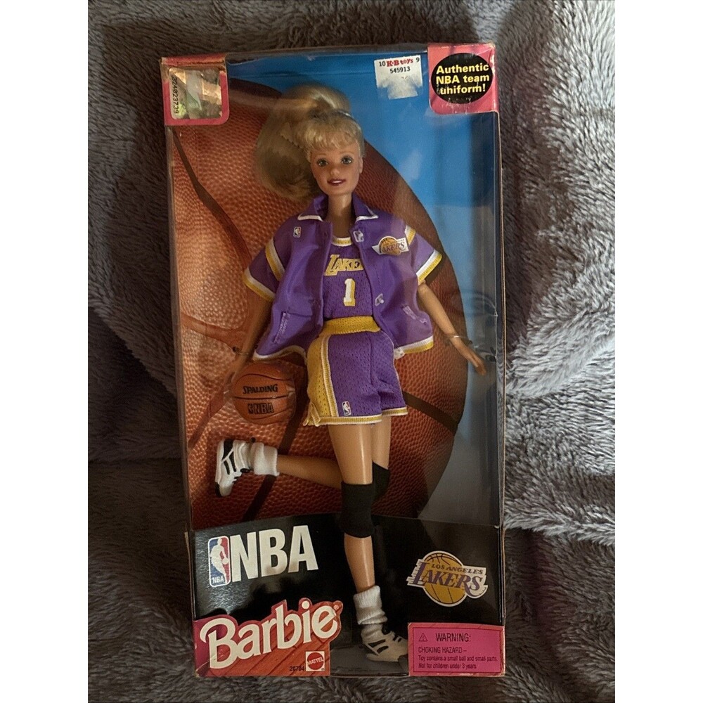 NEW - 1998 Mattel Barbie Doll NBA Los Angeles Lakers # 20704